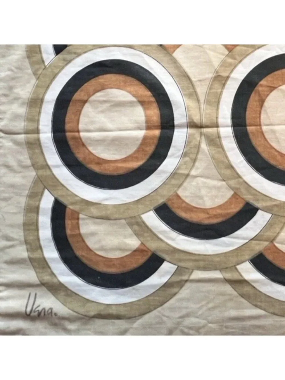 MCM Burlington VERA Pillowcase Std Mod Circles No Iron Percale 1970s USA